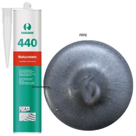 Ramsauer 440 Naturstein Silikon Fugen Dichtstoff 310ml Kartusche niro