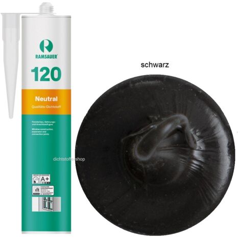 Ramsauer 120 Neutral Fenster Silikon Fugen Dichtstoff 310ml Kartusche schwarz