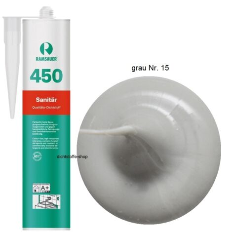 Ramsauer 450 Sanitär Silicon Fugen Dichtstoff 310ml Kartusche grau Nr. 15