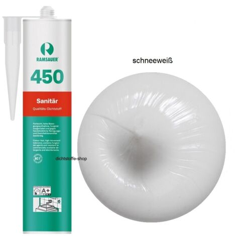 Ramsauer 450 Sanitär Silikon Fugen Dichtstoff 310ml Kartusche schneeweiss
