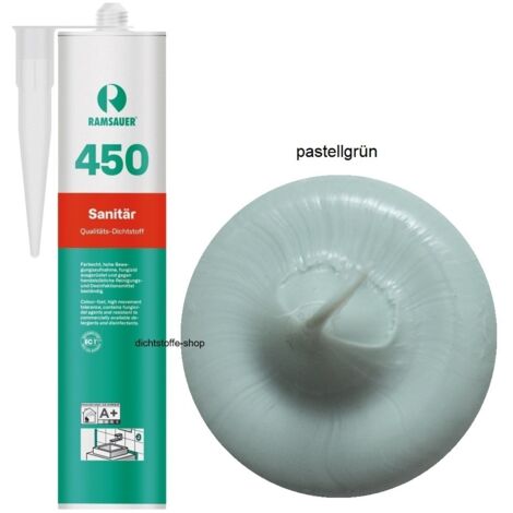 Ramsauer 450 Sanitär Silikon Fugen Dichtstoff 310ml Kartusche pastellgrün