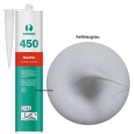 Ramsauer 450 Sanitär Silikon Fugen Dichtstoff 310ml Kartusche hell blaugrau
