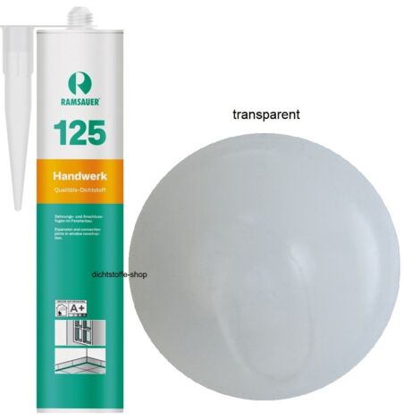 Ramsauer 125 Handwerk Neutral Silikon Dichtstoff 310ml Kartusche transparent