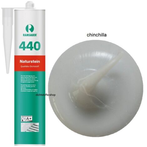 Ramsauer 440 Naturstein Silikon Fugen Dichtstoff 310ml Kartusche chinchilla