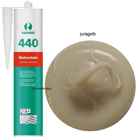 Ramsauer 440 Naturstein Silikon Fugen Dichtstoff 310ml Kartusche juragelb