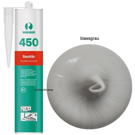Ramsauer 450 Sanitär Silikon Fugen Dichtstoff 310ml Kartusche blassgrau