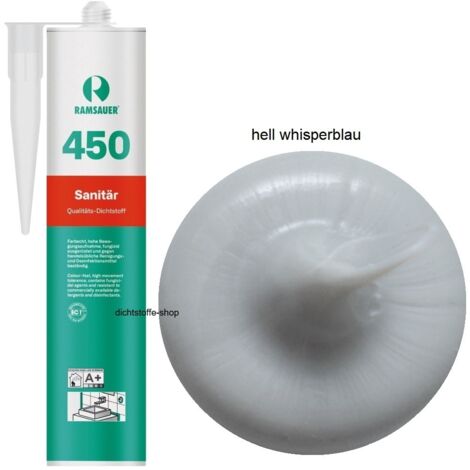 Ramsauer 450 Sanitär Silikon Fugen Dichtstoff 310ml Kartusche hell whisperblau