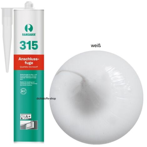 Ramsauer 315 Anschlussfuge Silikon Dichtstoff 310ml Kartusche weiß