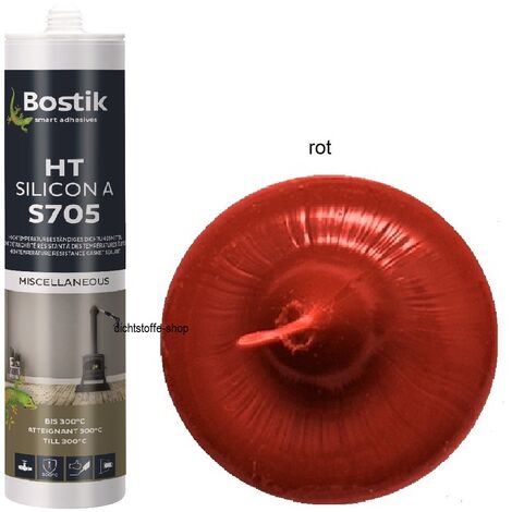 Bostik S705 HT Silicon A Hochtemperatur Silikon Dichtstoff 300ml Kartusche  rot