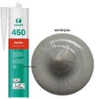 Ramsauer 450 Sanitär Silikon Fugen Dichtstoff 310ml Kartusche sanitärgrau