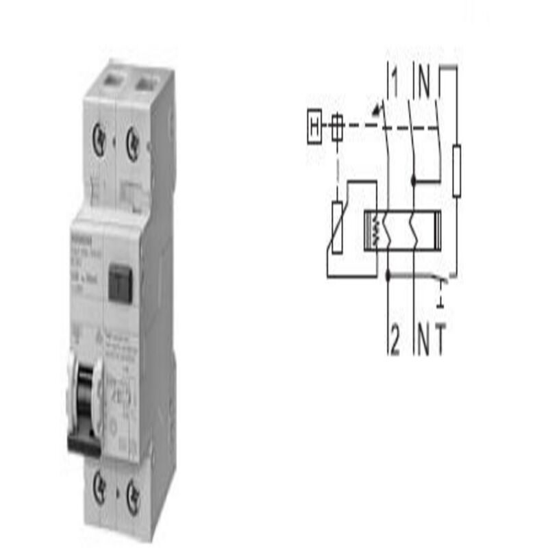 Interruttore siemens differenziale magnetotermico 16a 1p+n 30ma 4,5ka  5SU13531KK16 su