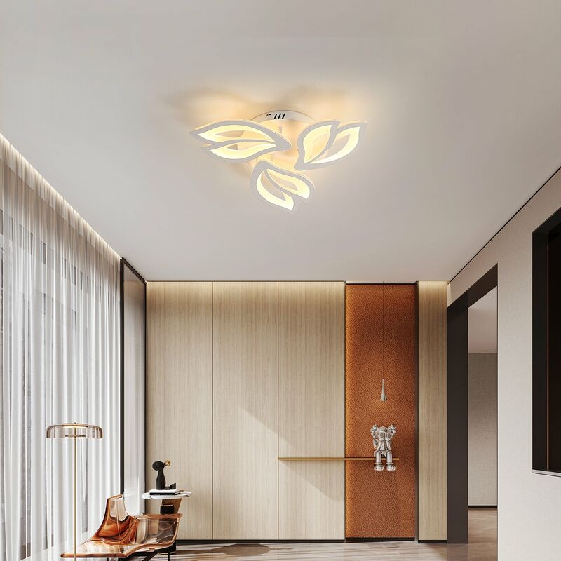 Plafonnier LED, Lampe de plafond nordique 20W pour Couloirs Salon Chambre à  coucher, Diamètre 24cm, 3000K-6500K Carré