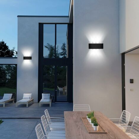 Lumière murale solaire haut et bas lueur applique murale lampe de jardin  extérieure imperméable à l’eau