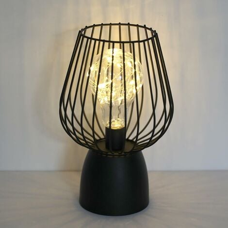 Lampe De Chevet Chambre Cage, Creux Lampe De Chevet, 3000K Lumière Chaude  Led Lampes De Table