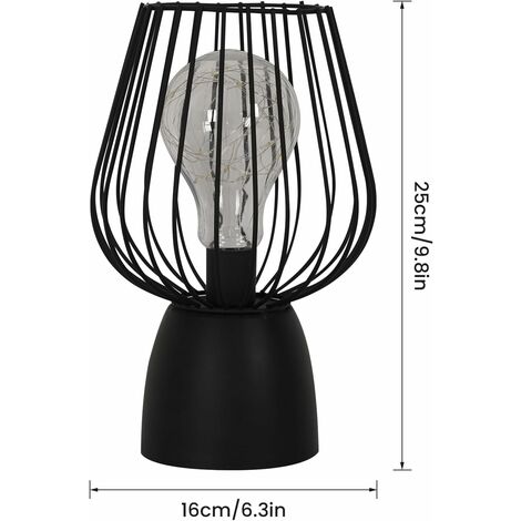 Lampe De Chevet Chambre Cage, Creux Lampe De Chevet, 3000K Lumière Chaude  Led Lampes De Table