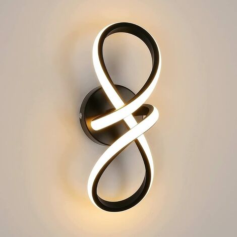 Lampe de style spirale Plafonnier LED moderne Plafonnier créatif Noir Blanc  Plafonnier en métal LED Salon Cuisine Restaurant Couloir – les meilleurs  produits dans la boutique en ligne Joom Geek