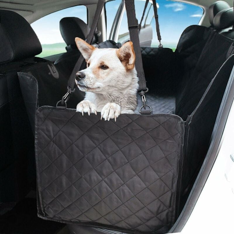 LITZEE Hundesitzbezug Kofferraumschutz Auto Haustiere Hängematte Cabrio  Wasserdichte Abdeckung Rücksitzbezüge für Auto SUV Truck