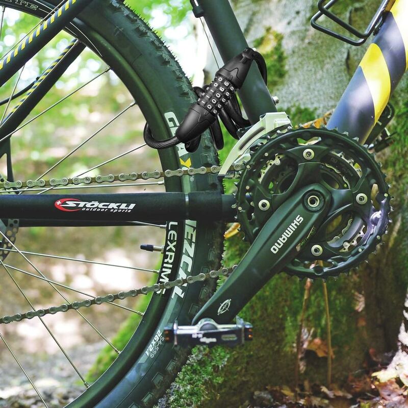 Fahrradschloß Kettenschloß  120cm Hochwertig für Fahrrad   schwarz Zahlenschloß 