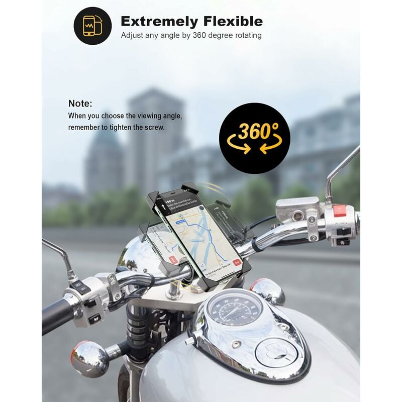 Handyhalterung Fahrrad Handyhalter Motorrad 4,5-7 Zoll 360
