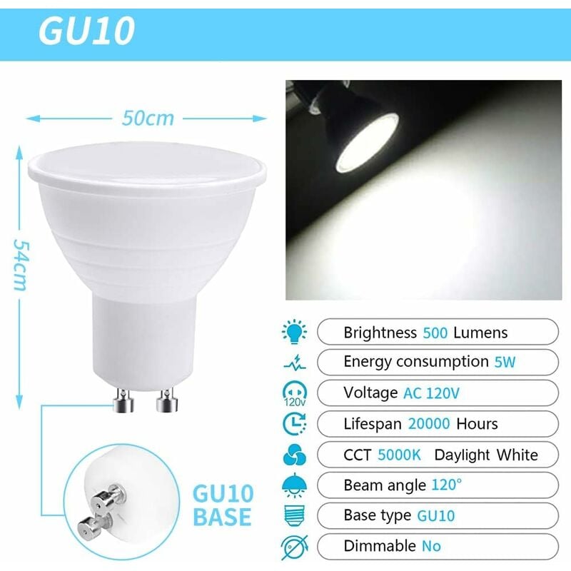 Ampoule LED GU10 rouge 27 SMD 3.5 watts type 5050