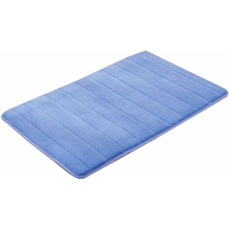  Bad Teppiche rutschfeste super Wasser absorbieren Rechteck Bad  Matten Fußmatte für Wohnzimmer, Schlafzimmer, Küche - blau