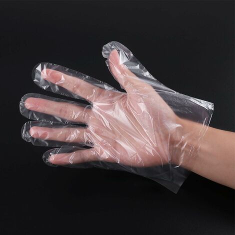 LITZEE 500pcs Einweghandschuhe PE-Handschuhe für Küche Restaurant  Industrieküche