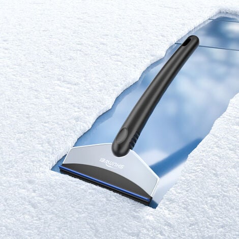 LITZEE Schneebürste, 2 in 1 erweiterbarer Eiskratzer mit 360 ° drehbarem  Schaumstoff-Schneebürste für Auto Truck SUV Windschutzscheibe - Blau