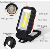 USB Wiederaufladbare Inspektionslampe COB LED Magnetische Arbeitsscheinwerfer DE 
