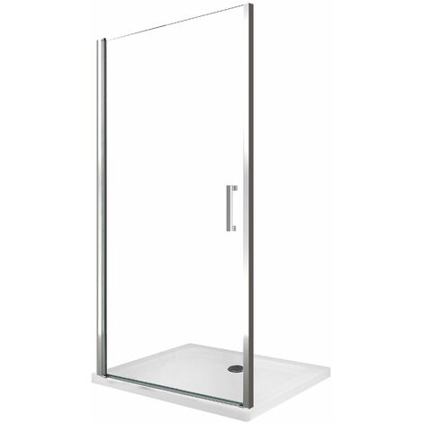 Flügeltür-Duschwand für Nischenmontage aus 8 mm Glas, leicht zu reinigen, reversibel 74-78 H 200 cm