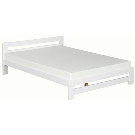 Wooden Xiamen Bed, Slatted Bed Frame, Guest Bed, Bedroom Furniture - White 4FT