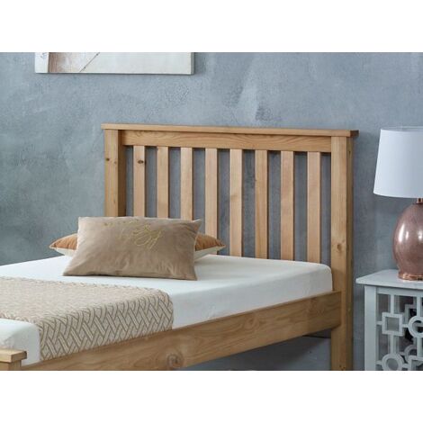 Wooden Chester Bed, Neutral Waxed Pine Bed Frame, Guest Bed, Bedroom Furniture - 3FT Single