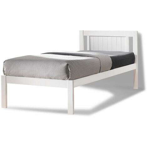Glory Wooden Slatted Bed Frame in White (Frame Only) - 3FT Single