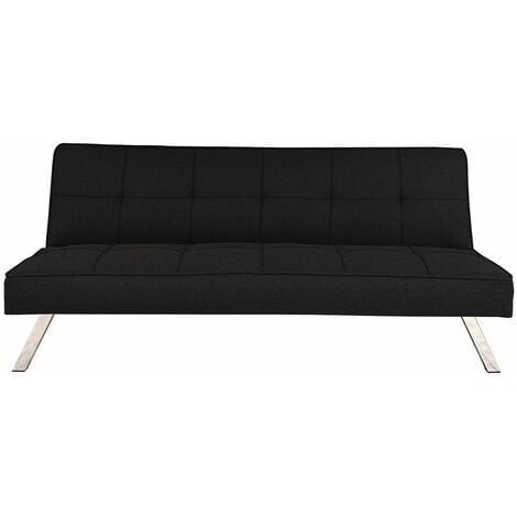Comfortable Modern 3 Seater Fabric Sofa Bed - Grey