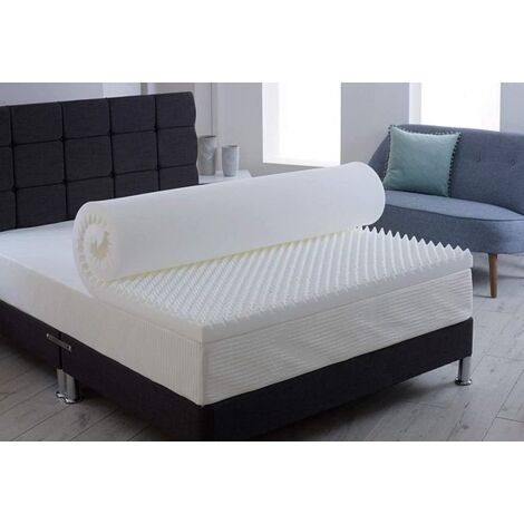 Visco Memory Reflex Egg Shell Mattress Topper, Orthopaedic, Support, Plain Relief without Cover- 3FT Single