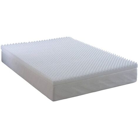 Visco Memory Reflex Egg Shell Mattress Topper, Orthopaedic, Support, Plain Relief without Cover- 3FT Single
