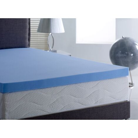 Cool Blue Hybrid Memory Foam Orthopaedic Mattress Topper, 2.5cm Thick - 3FT  Single