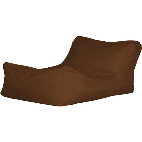 Bonkers Polyester Lounger Bean Bag Water Resistant with Foam Flakes Filling - Brown