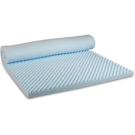 Visco Therapy Coolblue Egg Profile Memory Foam Mattress Topper, 5cm Depth - With Cover, 4FT SMALL DOUBLE