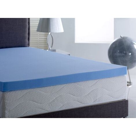Cool Blue Hybrid Memory Foam Orthopaedic Mattress Topper, 7.5cm Thick - 3FT Single