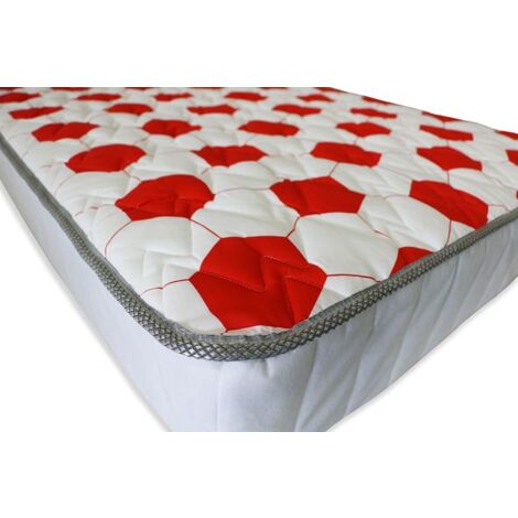 Visco Therapy Kids Soccer Value Sprung Reflex Foam Mattress - 3FT Red