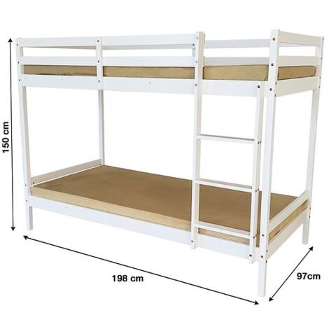 Mecor Bunk Bed, Frame Only - White