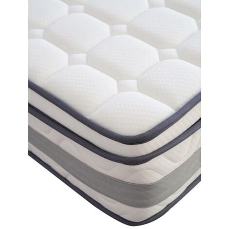 Silver 2500 5 Zone Pocket Spring Mattress, Comfort Foam, Wave Foam, High Density Foam - 4FT6 Double