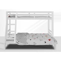 Kent Wooden Triple Bunk Bed with 3FT Top Bunk and 4FT6 Bottom Bunk  (Frame Only) - White