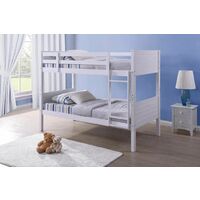 Humza Amani Lala Single 3FT Wooden Bunk Bed Frame; Splits into 2 Beds, Mattresses Included - 2x Economy Mattress