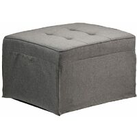 Mito 3 in 1 Travel Bed Converts into Pouffe Stool, Recliner Chair and Guest Bed - Grey - Grey
