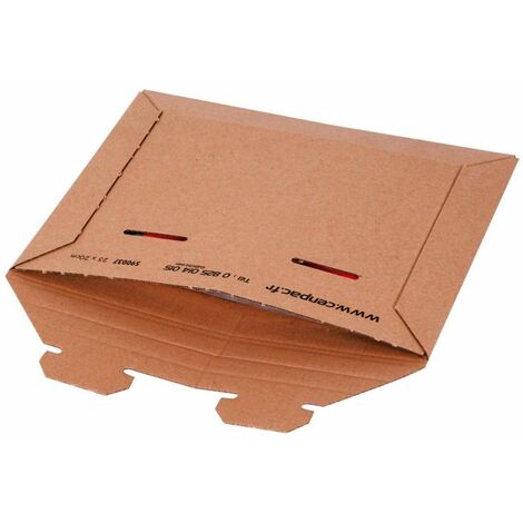Pochette carton avec fermeture par languettes 250 x 200mm - COLIS DE 100  POCHETTES