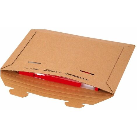 Pochette carton avec fermeture par languettes 330 x 230mm - COLIS 100 POCHES