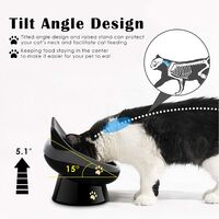 1pcs Bol Pour Chat Bol De Nourriture Pour Chat Sureleve Anti Vomissements Nourriture Pour Chat Surelevee