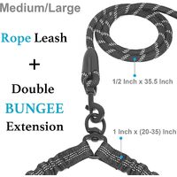 Laisse double pour chien, double laisse pour chien, rotation à 360 