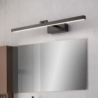Lumière avant du miroir à LED，salle de bain lumière9w/40cm Noir （Lumière chaud）